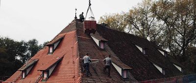 Wasserschloss Köngen: neues Dach im historischen Look