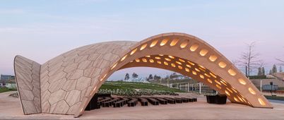 Pavillon auf der Bundesgartenschau: Vom Seeigel Holzbau gelernt